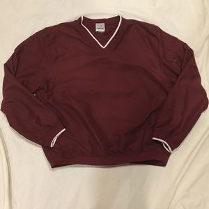 Maroon Ativa jersey lined sweatshirt w/ pockets